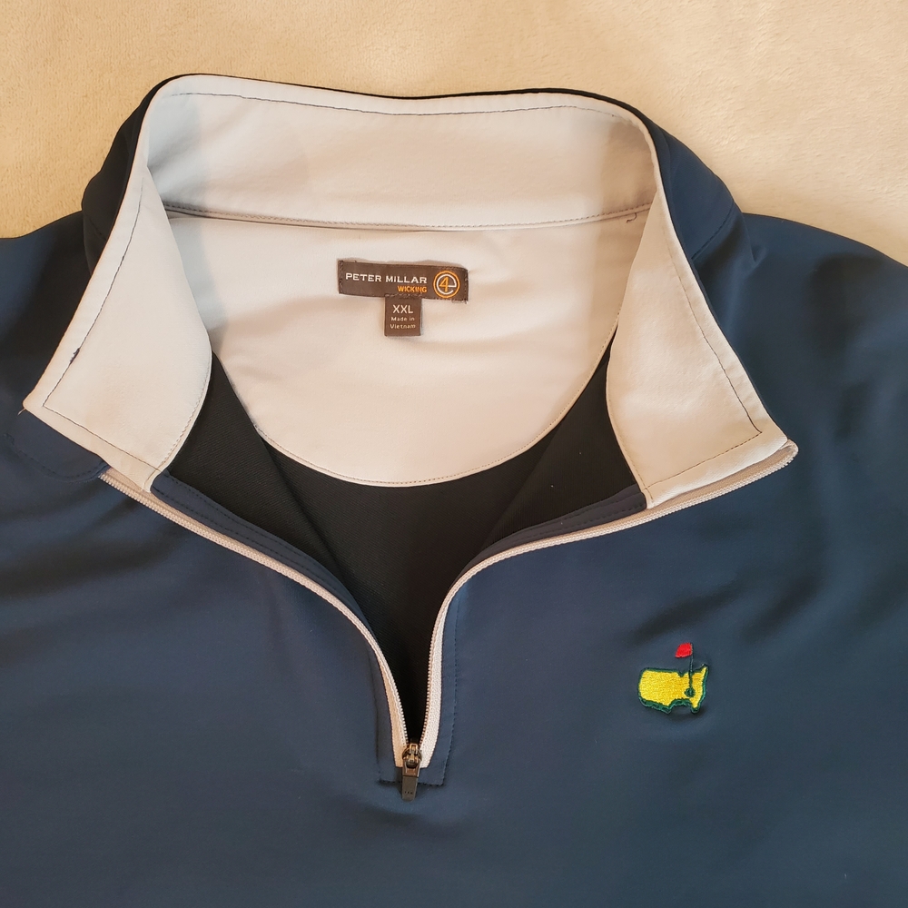 Peter Millar Navy Quarter-Zip Masters Pullover. Men's Size XXL.